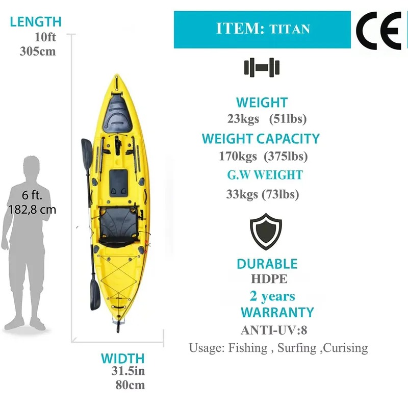 10-футовый одноместный рыболов – обзор и цена Fishing Kayak Paddle